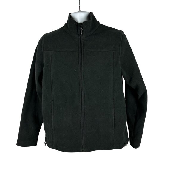 Natural Reflections Mens Black Full Zip Fleece Jacket Medium - Picture 1 of 5